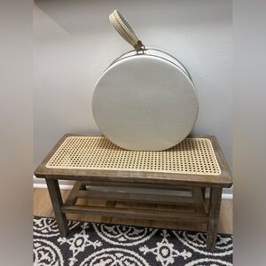 Vintage Round White Hat Box